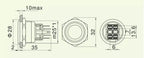 19mm 22mm 25mm 30mm Laser 'ENGINE START STOP' Engine Button ON OFF Ring Illuminated Momentary Push Button Switch+CE+RoHS