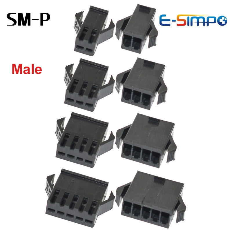 50PCS SM 2.54mm Pitch Female Male Housing SM-2P SM-2R SM2.54 2/3/4/5/6/7/8/9/10/11/12 Pin SM2.54 Plug Shell Crimp Terminals