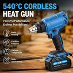 New 540℃ Electric Heat Gun Cordless Handheld Hot Air Gun 3 Nozzles Industrial Home Hair Dryer Machine for Makita 18V Battery