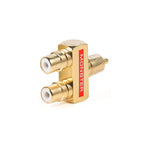 RCA Male To RCA Female Lotus Connector Tee Type 3Way Splitter for AV Audio and Video Converter Adapter Gold Plated Copper Brass
