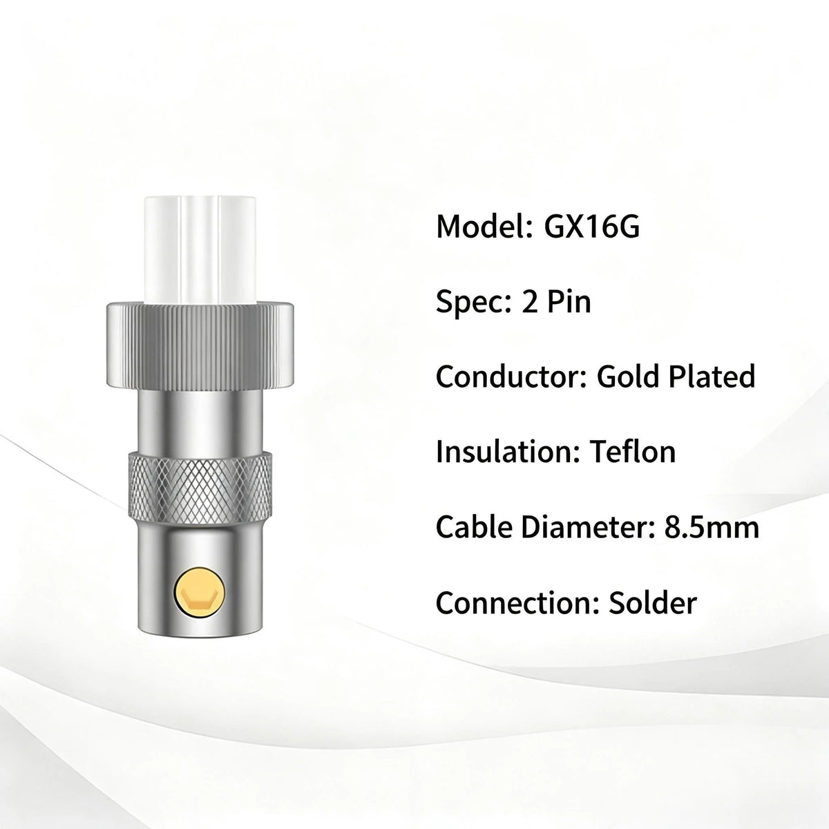 1PC Viborg Gold Plated GX16 GX12 Aviation Connector 2 Pin Female Socket Plug Circular Panel Mount Adapter