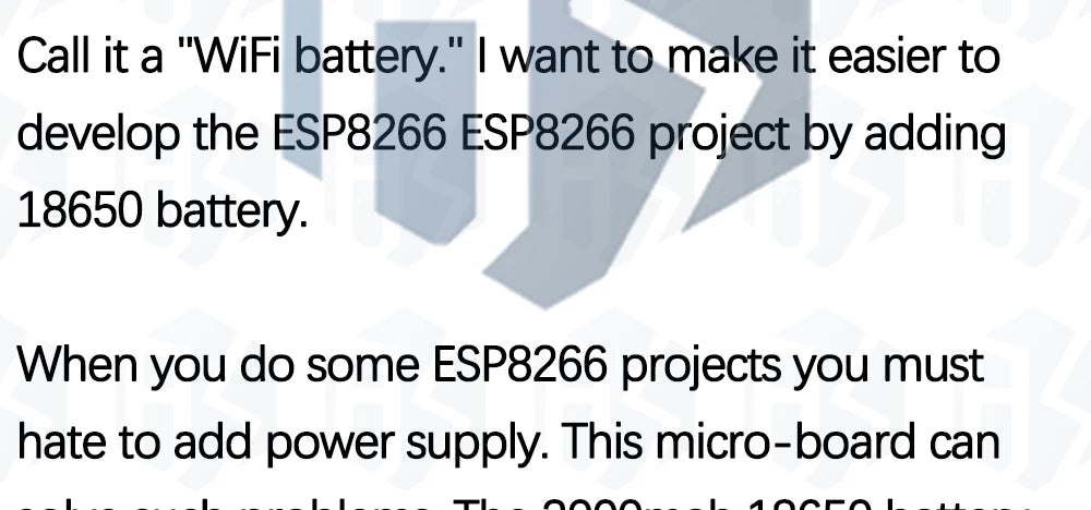 for WeMos D1 ESP-Wr-02 ESP8266 Nodemcu WiFi Module With 18650 Battery Charging
