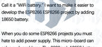 for WeMos D1 ESP-Wr-02 ESP8266 Nodemcu WiFi Module With 18650 Battery Charging