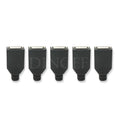 5PCS Type A Male Female USB 4 Pin Plug Socket Connector With Black Plastic Cover Type-A DIY Kits ibuw