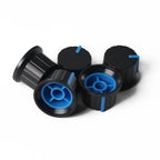5PCS 24x15mm Potentiometer Knob Cap Blue Flower-axis Volume Control Knobs for Encoder Diy Kit