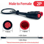 4/10Pcs M8 2 3 4 5 6 Pin Electric Bicycle Butt Joint Plug Waterproof for Ebike Display Cable 25cm Female Male Optional Connector