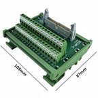 IDC10P/14P/16P/20P/26P/30P/40P/50P/60P/64Pin DC-2 To Terminal Block Breakout Board Adapter PLC Relay Terminals DIN Rail Mounting
