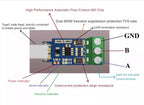 Type-C To RS485 Conversion Module For Android Serial OTG USB Type C To 3PIN 485 Converter Modules 600W Protection