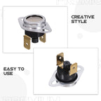 2Pcs High Temp Limit Switch Replacement for Camper Furnace Gas Electric Fireplace Stove Dryer Boiler Overheat Protector Non Self