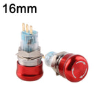 16mm 19mm 22mm 1NO1NC 2NO2NC Metal Waterproof aluminum Push Button Switch mushroom emergency STOP latching press button