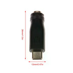 1/2pc DC Power Adapter Converter 5.5x2.1mm Female Jack To USB Type C Male Connector