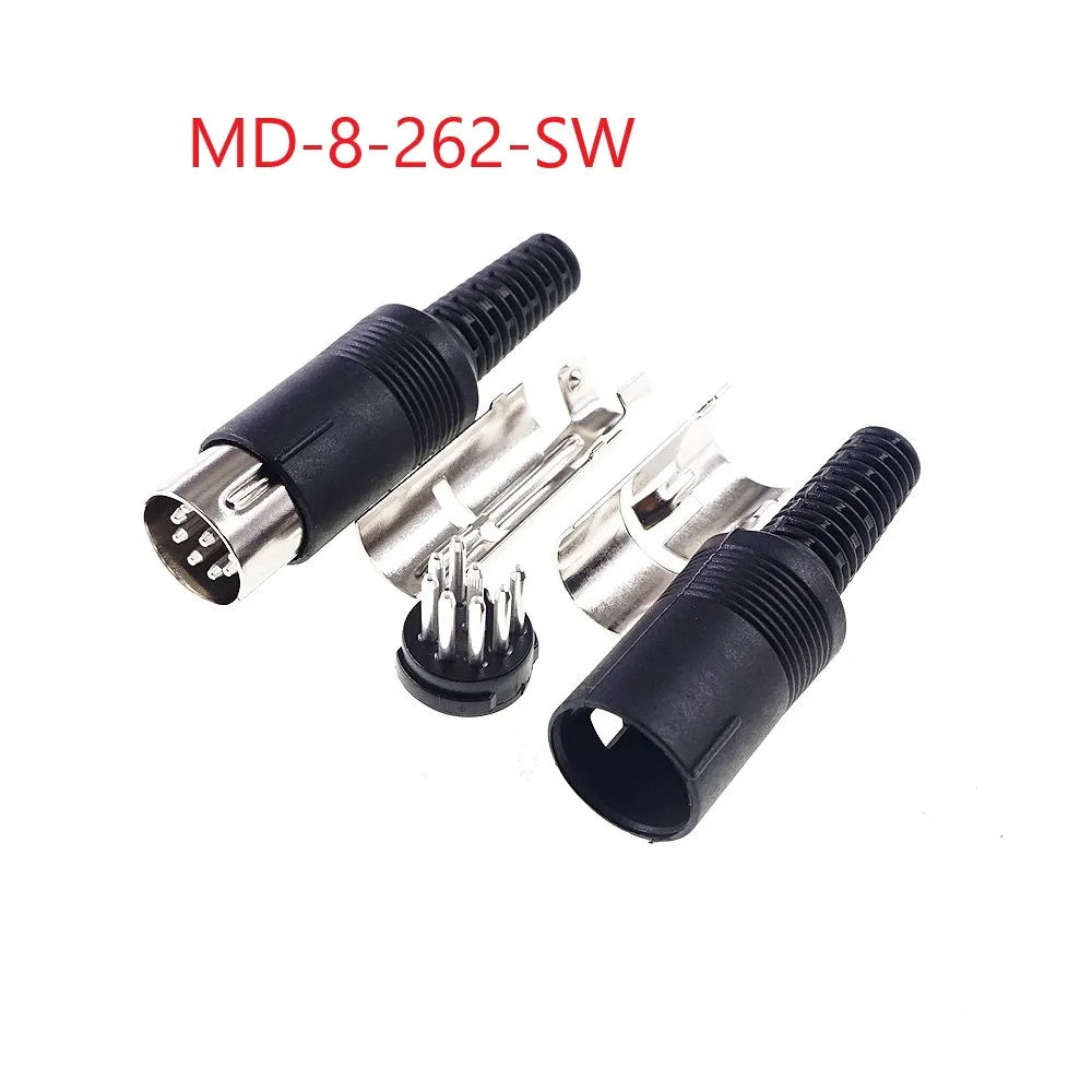 2/5 PCS 3P 4P 5P 6P 7P 8P 13Pin Din Male/Female Plug Soecket Jack With Plastic Handle Keyboard Cable Connector Adaper PS2 DIY