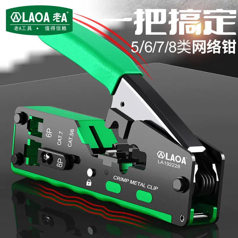LAOA Network Crimping Tool Ethernet Cable Crimper Pliers for RJ45 RJ11 Connector Professional Wire Stripper Cutter Crimper