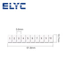 100Pcs ZB6 For UK2.5B UK5N PT4 ST4 UKK/UKKB5 DIKD1.5 Number Blank DIN Rail Terminal Block Accessories UK Zack Marker Strips ZB 6
