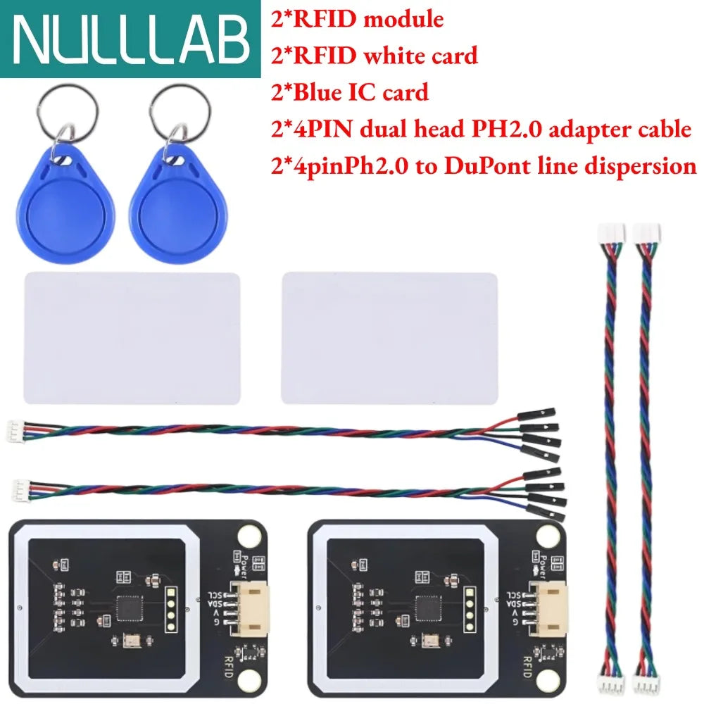 13.56MHz High‑Frequency RFID Module I2C Communication with 0X28 Address Compatible with ESP32 Microbit Arduino Raspberry Pi