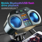 KEBIDUMEI Bluetooth 5.0 Car Adapter Cigarette Lighter USB PD QC3.0 Super Fast Charging Digital Display Charger Car Accessories