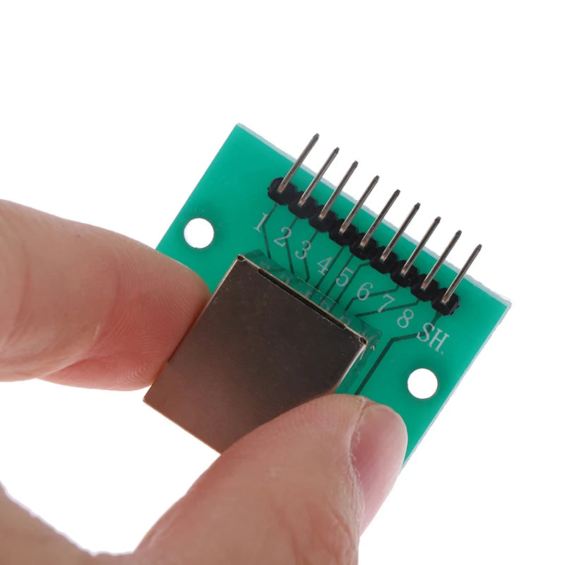 1Pc RJ45 Adapter Board To XH2.54 Modular Ethernet Connector Adapter Network Interface + Breakout Board + Pin Header