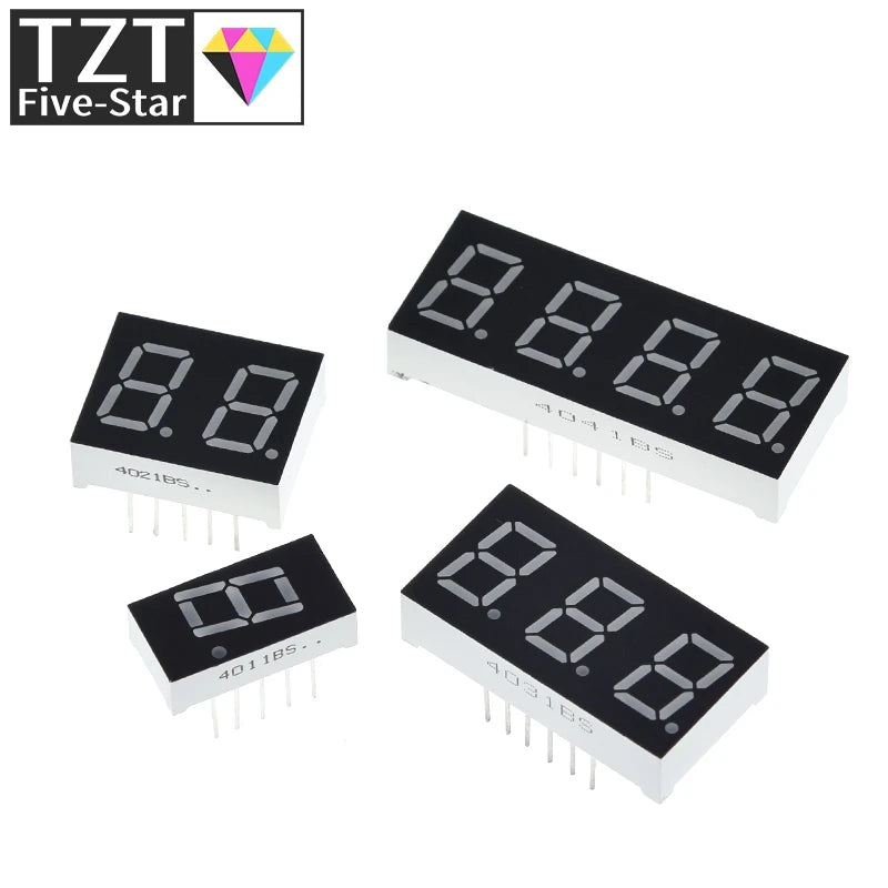 0.4 Inch Digital Tube LED Display 1Bit 2 Bit 3 Bit 4 Bit Clock Common Anode Cathode 0.4" 7 Segment Led DIY Red Board for arduino