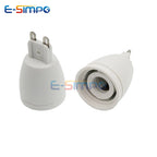 2pcs G9 to E14 E12 CFL LED Halogen 2Pin Base to EU US Standard Candelabra Chandelier Light Holder Socket Converter Adapter