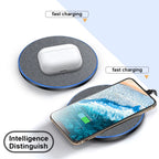 Wireless Charger Pad for iPhone 17 16 15 Pro Max Samsung Galaxy S26 S25 S24 Ultra-Thin Fast Wireless Induction Charging Station