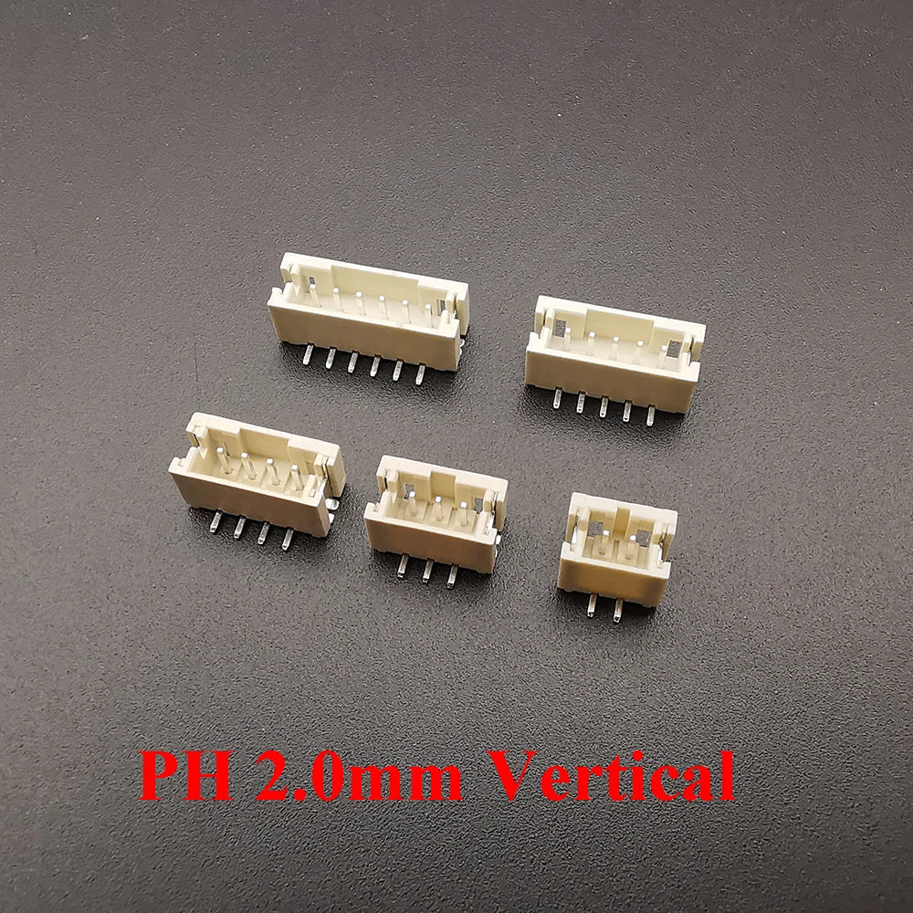 50Pcs JST PH2.0mm XH2.54mm 2/3/4/5/6Pin Horizontal Paste Vertical Patch Pin Holder SMT Connector 2.0MM 2.54MM Pitch Male SMD