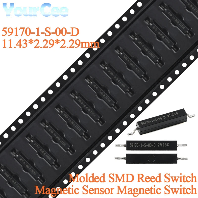 100PCS/5PCS 59170-1-S-00-D 11.43*2.29*2.29mm 59170 Molded SMD Reed Switch Magnetic Sensor Magnetic Switch