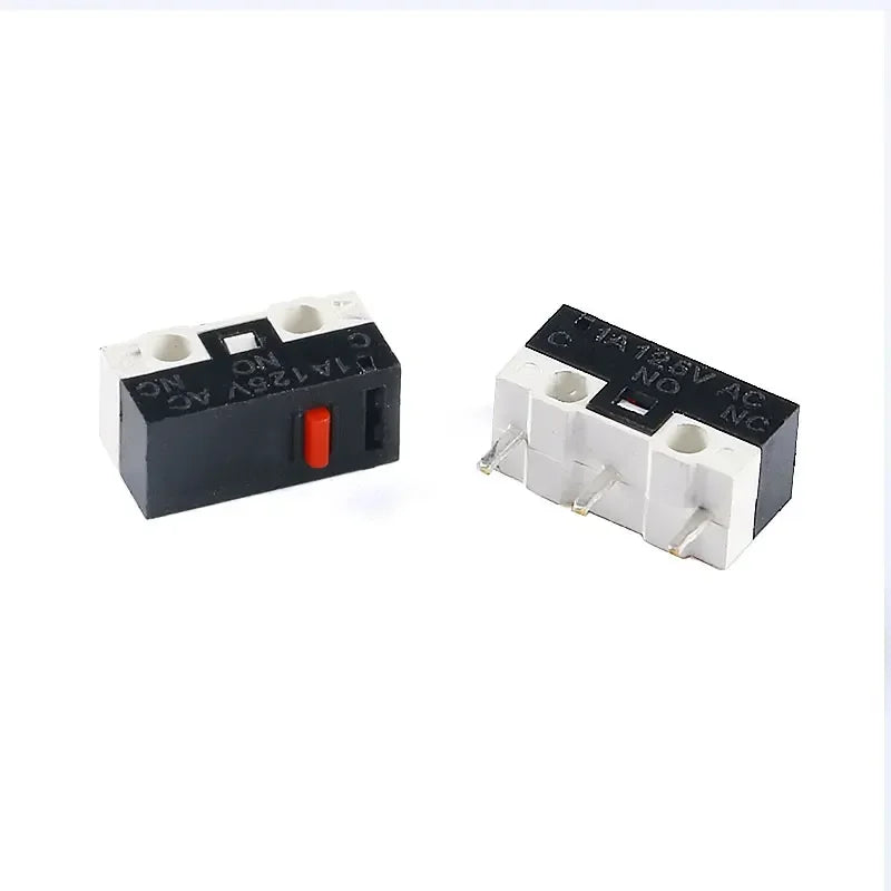 10Pcs Mini Micro Limit Switch NO NC 3 Pins PCB Terminals SPDT 1A 125V Roller Arc Lever Snap Action Push Microswitches