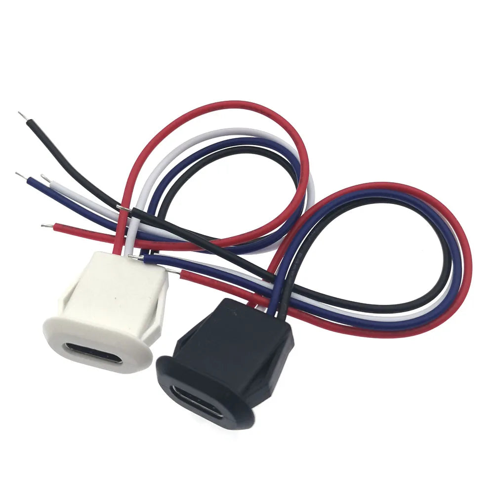 USB-C 2pin 4pin 5pin High Current Charging Socket With Data TYPE-C Female Type C PH2.0 Waterproof Female Connector Jack