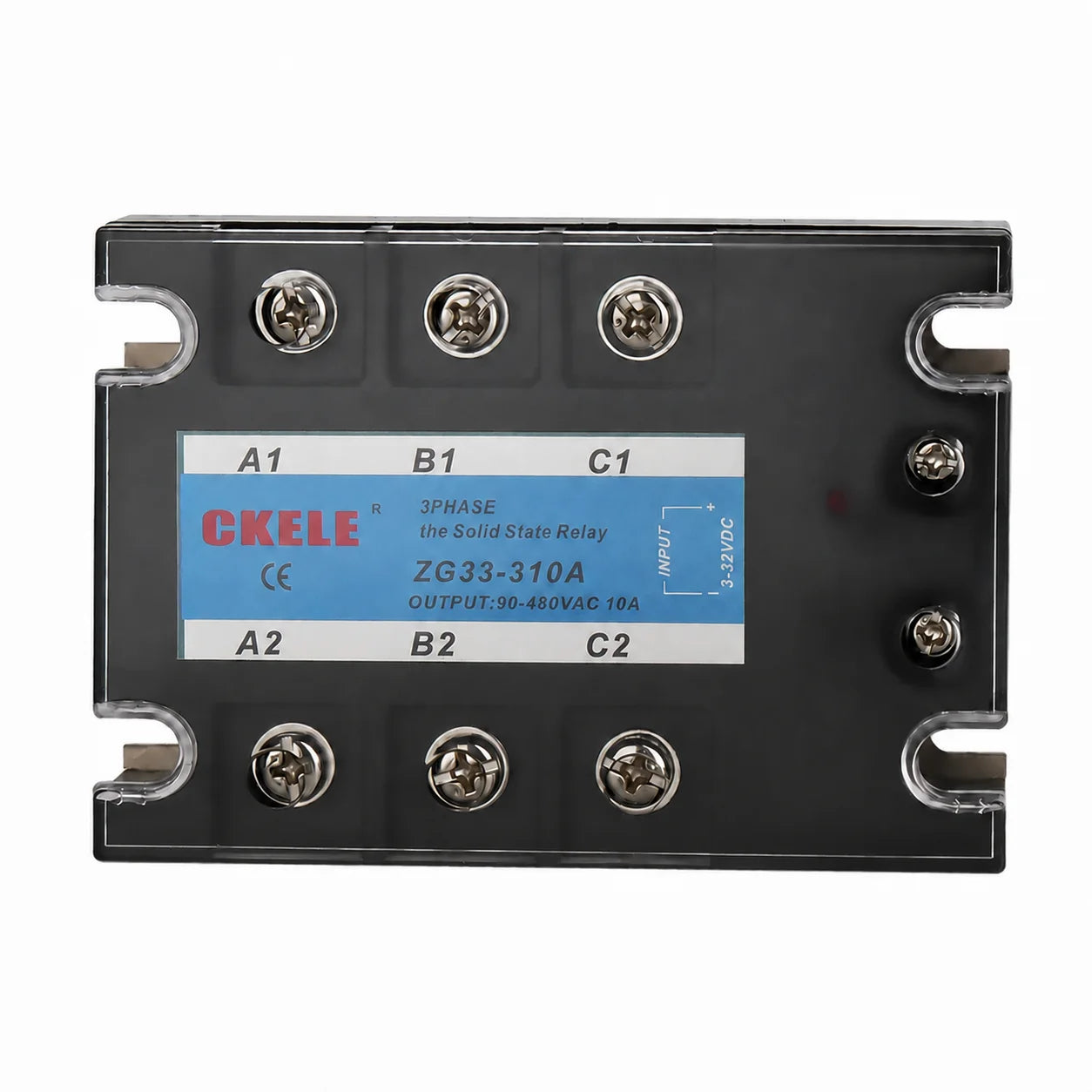 CKELE ZG33 3 Phase Solid State Relay SSR 10A 25A 40A 50A 60A 80A 100A 120A DC 3-32V Control AC 90-480V 380VAC