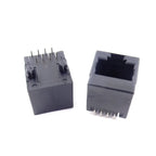 5PCS RJ45 Vertical 180 Degree Network Socket With Shield and Lamp Network Cable Interface 5224-8p8c In-Line Connector