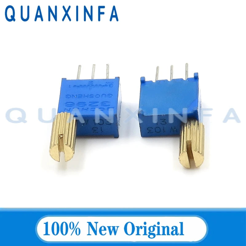 5PCS 3296W multi-turn adjustable potentiometer 100R200R1K2K5K10K20K50K100K200K500K1M Metal Shaft Long Handle
