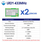 DX-LR22 LLCC68 LoRa UART Module AT Command 432-533/850-949MHz 5KM Long Range No Coding Required CE FCC for Arduino