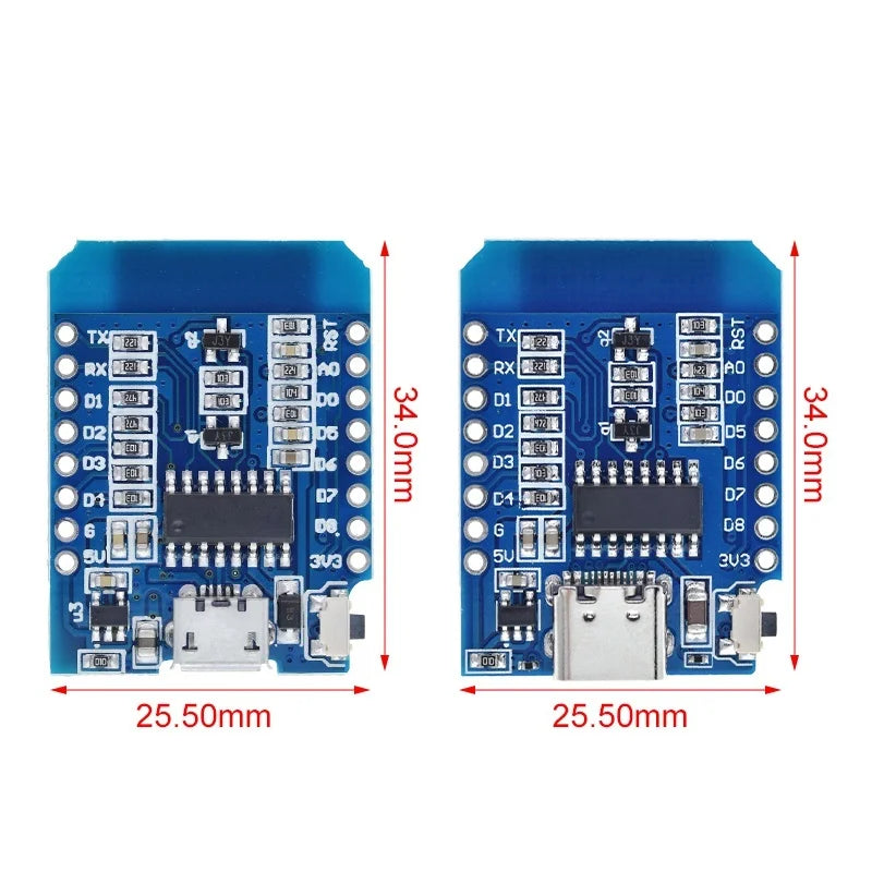 WeMos D1 Mini ESP8266 ESP-12F ESP12 Module WiFi Development Board Micro USB 3.3V Based On ESP-8266EX 11 Digital Pin For Arduino