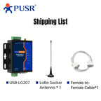 PUSR RS485/232 to LoRa Converter Point to Modbus TCP/RTU Gateway 8KM Data Transfer SX1262 DI+DO IO LoRa Wireless Modem USR-LG207