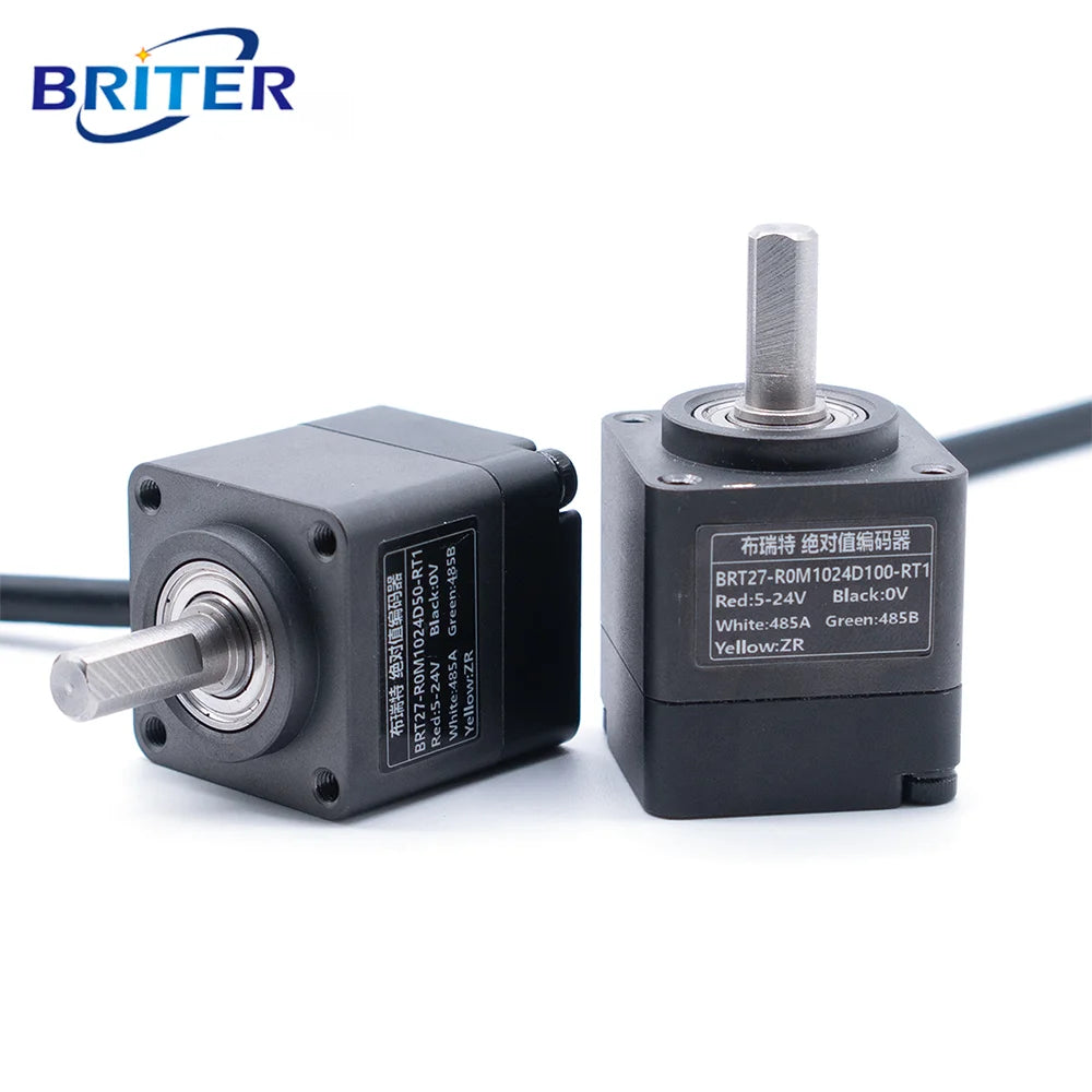27mm Absolute Rotary Encoder RS485 RS232 CAN CANopen Modbus RTU Communication 6mm Solid Shaft IP54