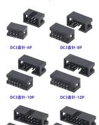 10Pcs Pitch 1.27mm 2.0mm 2.54mm Male Socket Straight IDC Box Headers PCB Connector Double Row DC3 Header DIP 6/10/20/26/34/40Pin