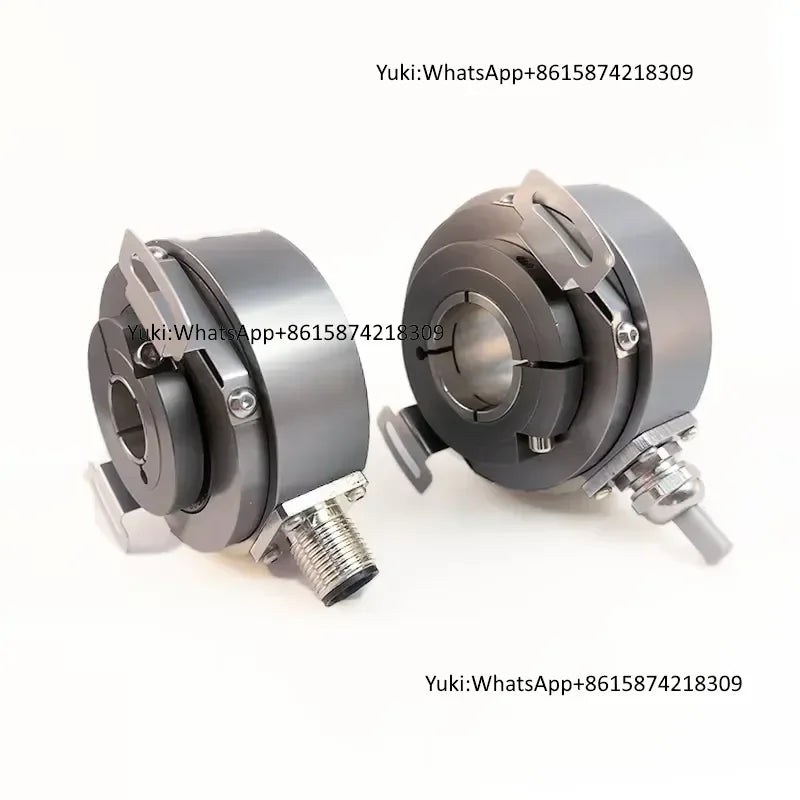 HENGXIANG KJ58 Gray Code Absolute Encoder 12bits Single Turn Hollow Shaft IP65 Protection DC5V-30V 58mm OD Spring Plate Mount