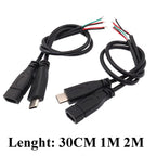 1/3/5Pcs 2 Wire 4 Wire  Type C USB Male Female Power Supply Cable Welding Connector USB-C Cable Extension DIY Repair 0.3M 1M 2M