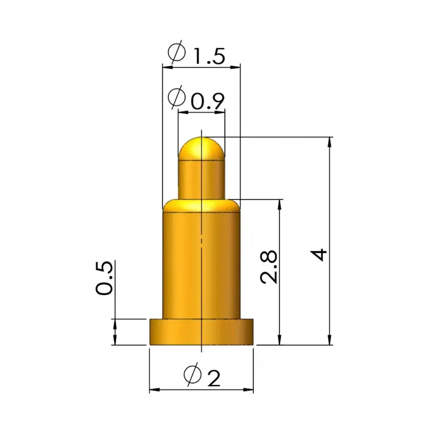 5Pcs Battery Spring Loaded Pogo Pin Connector SMD Needle PCB Height 2 3 4 5 6 7 8 9 10 11 12 13 14 16 17 18 22 MM Test Probe