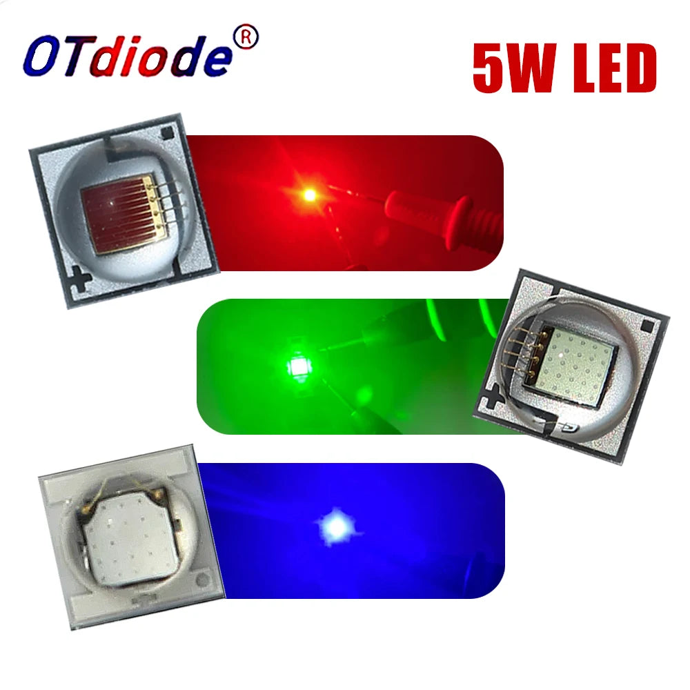 2-5pcs 3W 5W LED 3535 Ceramic SMD XPG2 High Power Chip 3-3.6V Royal Blue 450nm Green 520nm Red 620nm2-2.4V 1500mA For Flashlight