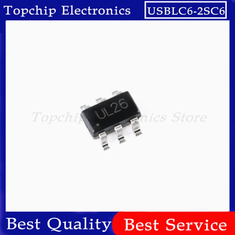 10pcs USBLC6-2SC6 SOT23-6 USBLC6 SOT UL26 SOT23