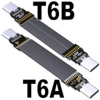 ADT-Link USB 3.2 Type-C to USB-C FFC USB C FPV Flat Slim Thin Ribbon FPC Cable Gen2x2 20Gbps 90°Adapter for Data Sync&Charging