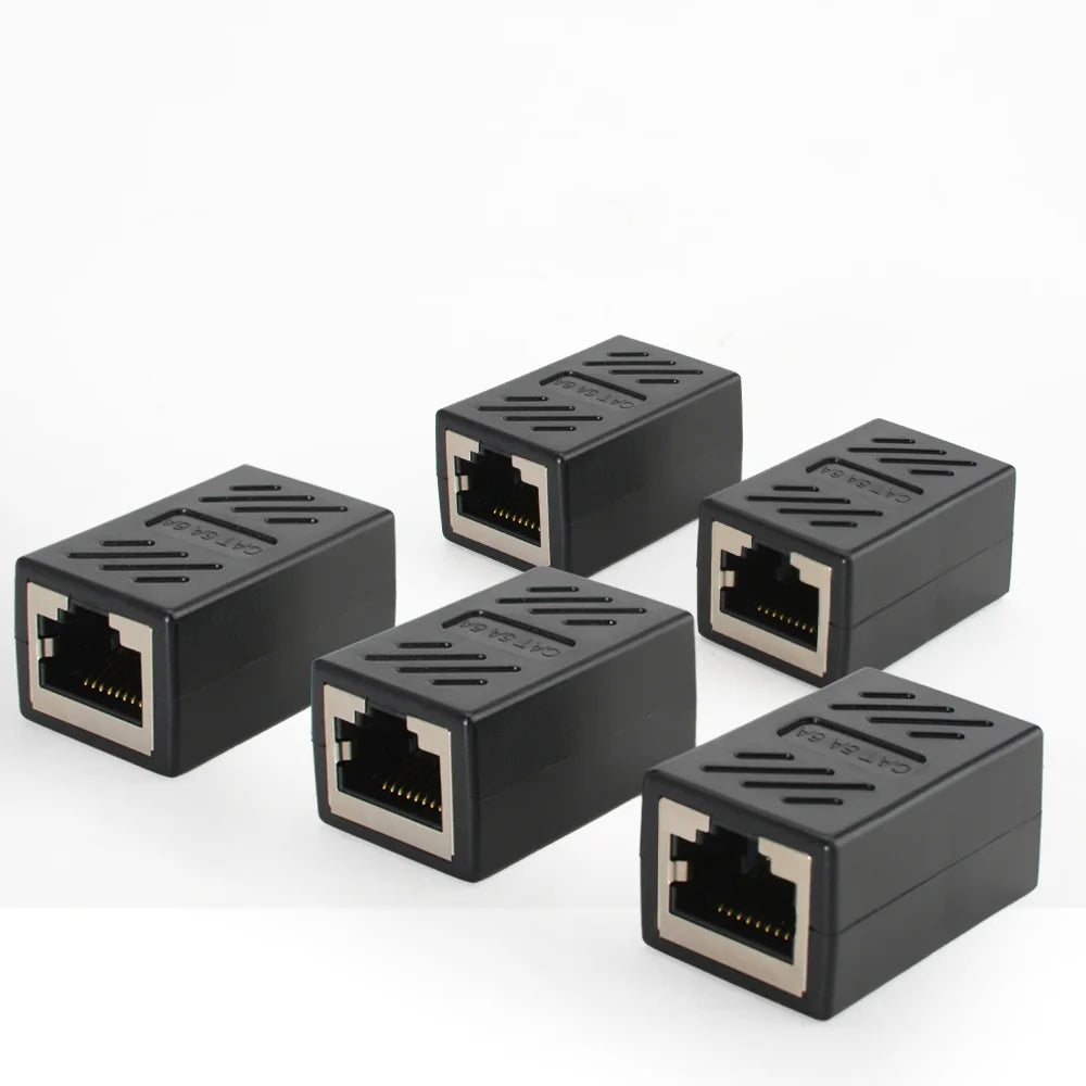 Metal Shielded RJ45 Coupler Female to Female, Ethernet Cable Extender Joiner, Anti-Interference LAN Adapter for Cat5e Cat6