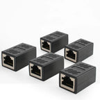 Metal Shielded RJ45 Coupler Female to Female, Ethernet Cable Extender Joiner, Anti-Interference LAN Adapter for Cat5e Cat6