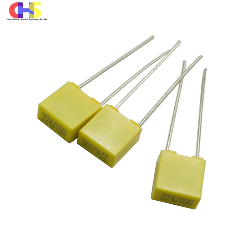 20pcs 100V Correction Capacitor 1nF 2.2nF 4.7nF 10nF 22nF 47nF 100nF 104K 0.1uF 220nF 470nF 1uF Polypropylene Film Capacitance