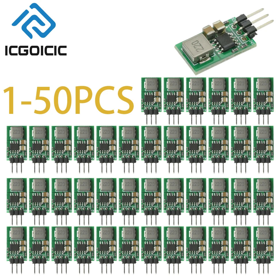 1-50pcs DC-DC Synchronous Rectifier Buck Converter Power Module 5.5V-32V Step-down 12V 24V 5V 1A Voltage Regulator LM7805