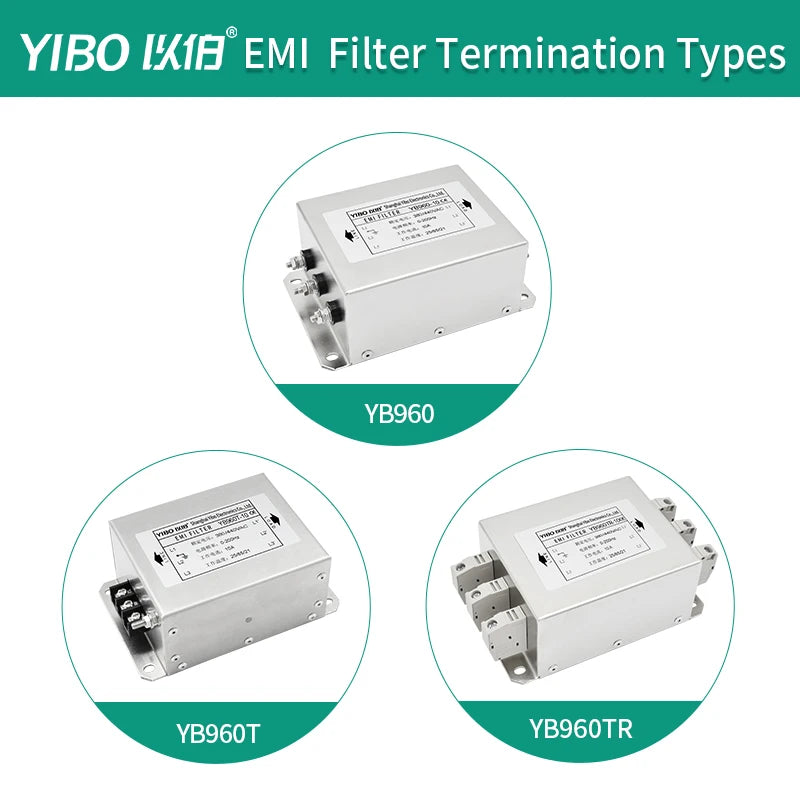 YIBO Industrial 3 Phase EMC Output Filter YB960 380V for VFD Inverter Servo Drive Motor EMI Noise Filter Anti Interference