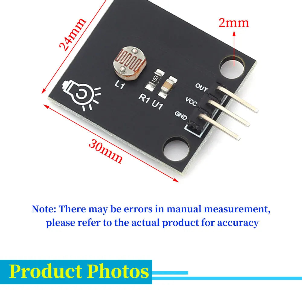 Stlxy Brightness Sensor Module Electronic Building Block Photoresistor Light Light Brightness Sensor Sensing Board For Arduino