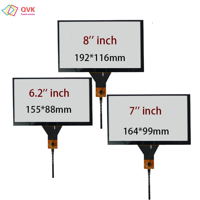 QVK 6.2/7/8/9 Inch GT911 Capacitive Universal Digitizer For Car DVD GPS Navigation Multimedia Touchscreen Panel JR-005-GT911
