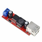 DC 6V-40V To 5V 3A Double USB Charge DC-DC Step-down Converter Module For Vehicle Charger LM2596 Dual USB